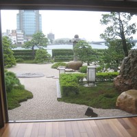 皆美館 - 店内から望む宍道湖