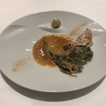 ア・ニュ ルトゥルヴェ・ヴー - 平目のムニエル　高菜のフリット　スープ・ド・ポワソン