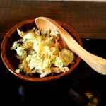 そば屋 案山棒 - 揚玉(桜海老入り)