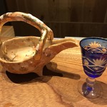 ときわ - 萬歳楽　石川門　純米　片口とグラス