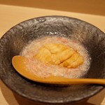 鮨 紺乃 - 鮎魚女の素揚げ 蟹の銀餡