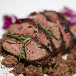 久遠の空 - 2017.11 網脂を巻いたハツのグリル（網ハツ） ハツやタンなどの挽き肉