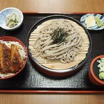 道の駅 日義木曽駒高原 - ＮＥＷ権兵衛そば＆ミニ丼（ソースカツ丼）セット（冷そば）１１００円