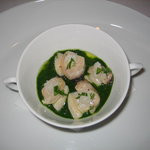 ブラッセリー ラシュレ - アオサと有明海のハマグリのアントレ