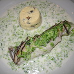 ブラッセリー ラシュレ - サヨリ・椎茸・岩海苔のクリームソース添え