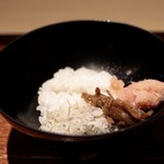 富小路 やま岸 - 土鍋飯とじゃこ＆なめ茸＆明太子