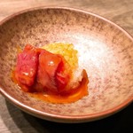 USHIGORO S. - ご飯をいただいて、最後はこれこれ♡TKG肉ON！