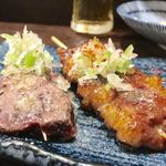 花火 - 牛ホルモン串焼き(お一人様一本まで) 230円 牛トロレバー串焼き(不定期入荷) 230円