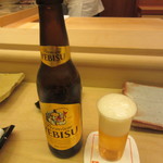 すし善 - ヱビスビール（小瓶）　870円