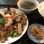 吉田飯店 - レバにんにく炒め定食
