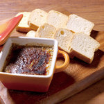 Caramelized white liver mousse