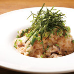 Octopus and mentaiko Japanese sauce risotto