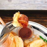 バナナも付けて
          ドボーン！