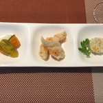欧風厨房 スリール - ピクルス、舌平目のエスカベ―シュ、帆立のムース