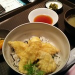 波平食堂 - 日替りランチ イカ天丼 ￥500