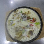 Scallop and mushroom white sauce