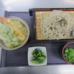 Heihachiro soba and Ten-don (tempura rice bowl) set