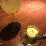 グリエ ジョー - アミューズ とうもろこしの冷製スープ