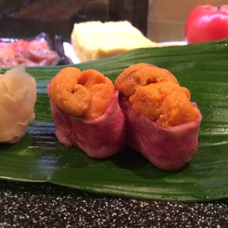 We have the very popular "Wagyu beef uni".