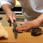 味あら井 - 大分の鮑、北海道のあん肝