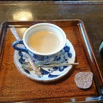 峯の茶屋 - 珈琲♪ミルク入れた後