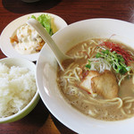 嵐坊 - ラーメン・ライス・チキン南蛮2個 or 唐揚げ2個　950円。