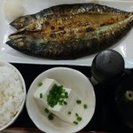 Yorimichi dining - 塩サバセット(塩サバ･小鉢、冷奴･ご飯、大盛･吸い物)
