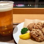 ANA FESTA - 生ビール大 770円・フライドチキン 580円