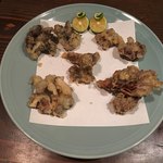 にょろ助 瓢六亭 - 天然きのこの天ぷら