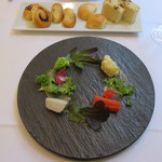 アマルフィイ - 冬の根菜と鮑の肝のバーニャカウダ