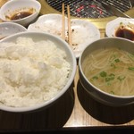 大阪屋 - ご飯大、もやしスープ