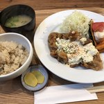 ToriAoki - チキン南蛮定食（ご飯はとりめしに変更済）