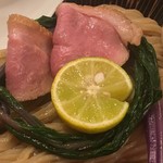 饗 くろ喜 - 松茸と鴨のつけそば トッピングアップ（1,600円） 2017.10