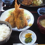 庄もと - エビフライ定食