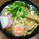 Hakata Sanuki Udon - 月見うどん 560円 + 大盛り 80円