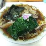 青島食堂 - 青島チャーシュー900円＋ほうれん草100円