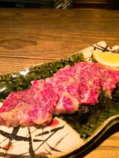 h Kitashinchi Sugahara - ハラミの大蒜焼き
