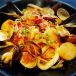 Pescatore (pasta with seafood tomato sauce)