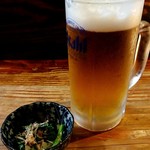 盃爛処 - 生ビール＆お通し