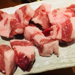 炭火七輪 炭きち - 焼かれる前の熟成Pカルビ