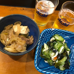 Jiro chou - 突き出し⭐️肉豆腐ときゅうりの酢の物いくら入り(｡◕ ∀ ◕｡)