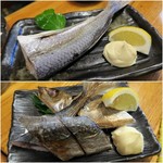 八丈島 - おためしクサヤ飛魚（昼価格）￥350/ムロアジくさや￥630