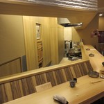 てんぷら 下村 - 店内、カウンター