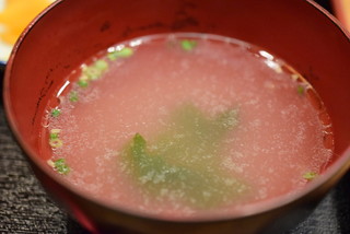 遊食家 ゆがふ - ラフテー定食@税込850円 のスープ