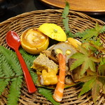 妙見石原荘 食菜石蔵 - 柚子釜焼、蕪寿司、辛子蓮根