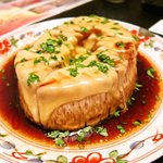 川波 - 筍のステーキ、チーズかけ