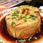 川波 - 筍のステーキ、チーズかけ