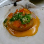 笹月 - ホタテのウニソース