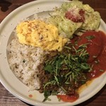 イドコロネ - インド風カレー&サラダ（オリジナル） ¥850 ＋ ホールトマト ¥100