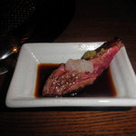 西中洲 楽久虎 - 塩・大根卸し・柚子胡椒を順に